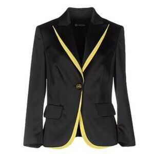 CAMILLA Milano Black and Yellow Women's Blazer Size  46IT